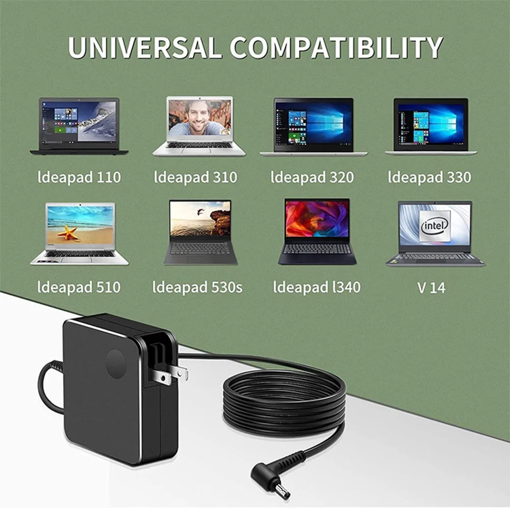 Зарядное устройство переменного тока 65 Вт подходит для Lenovo Ideapad 3 330 320 310 320S 310S 330S
