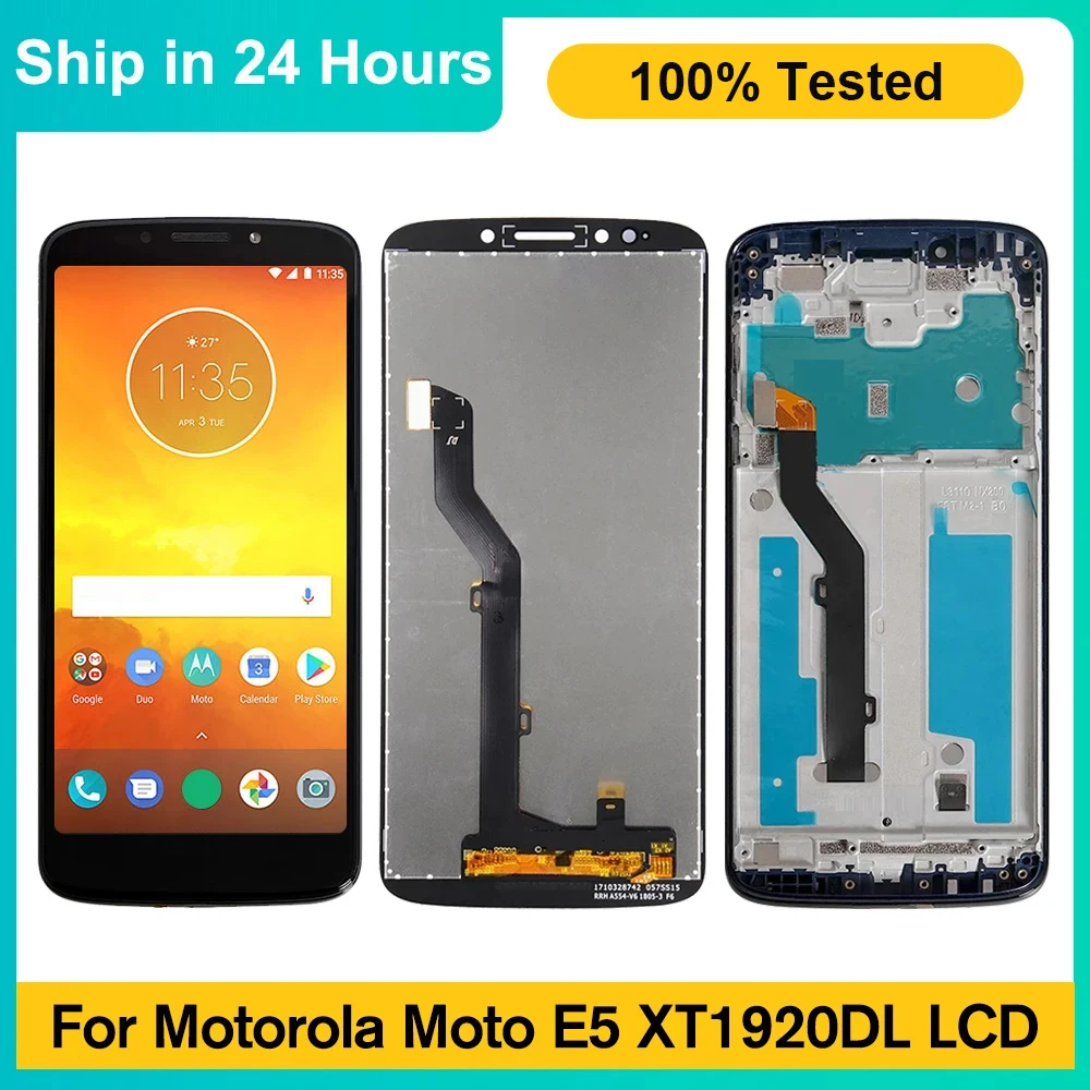 Для Motorola Moto E5 ЖК-дисплей сенсорный экран дигитайзер в сборе Замена для MotoE5 XT1920DL