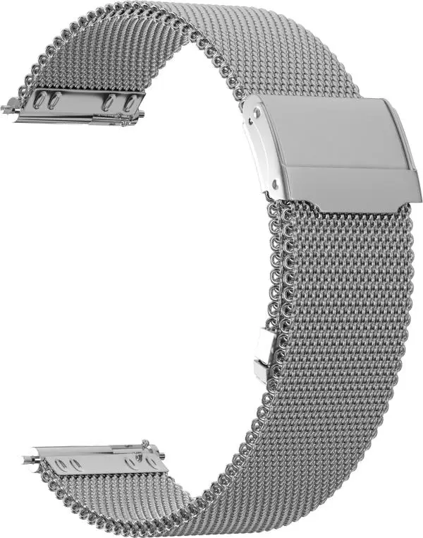 Ремешок стальной GSMIN Auri 22 для Asus ZenWatch 2 (WI501Q) (Серебристый)