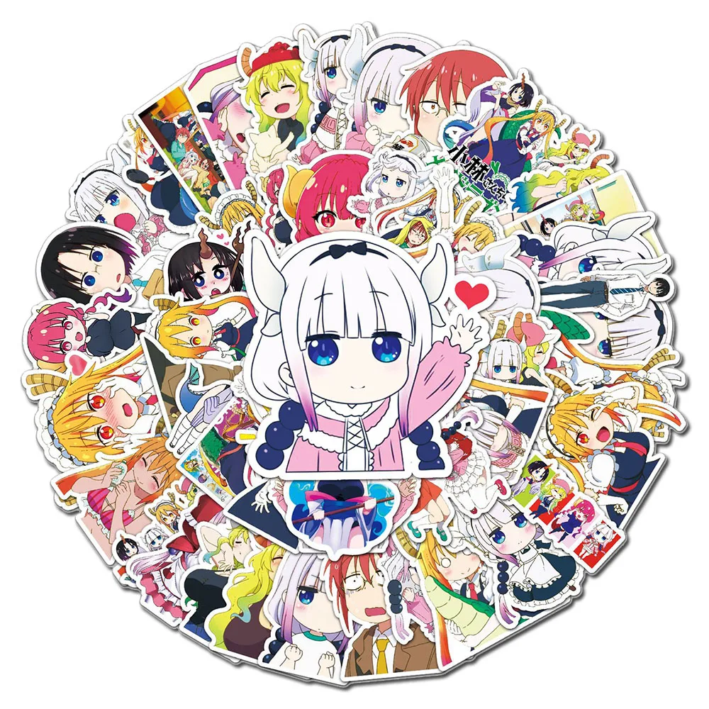 

10/30/50PCS Miss Kobayashi's Dragon Maid Sticker Kawaii Anime Graffiti Decals Sticker DIY Phone Stationary Suitcase Skateboard