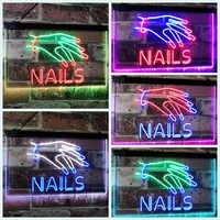 Nails Beauty Salon Custom Dual Color LED Neon Signs for Personalized Gift Wall Luminous Lamp Shop Light Game Room Wall Decor
