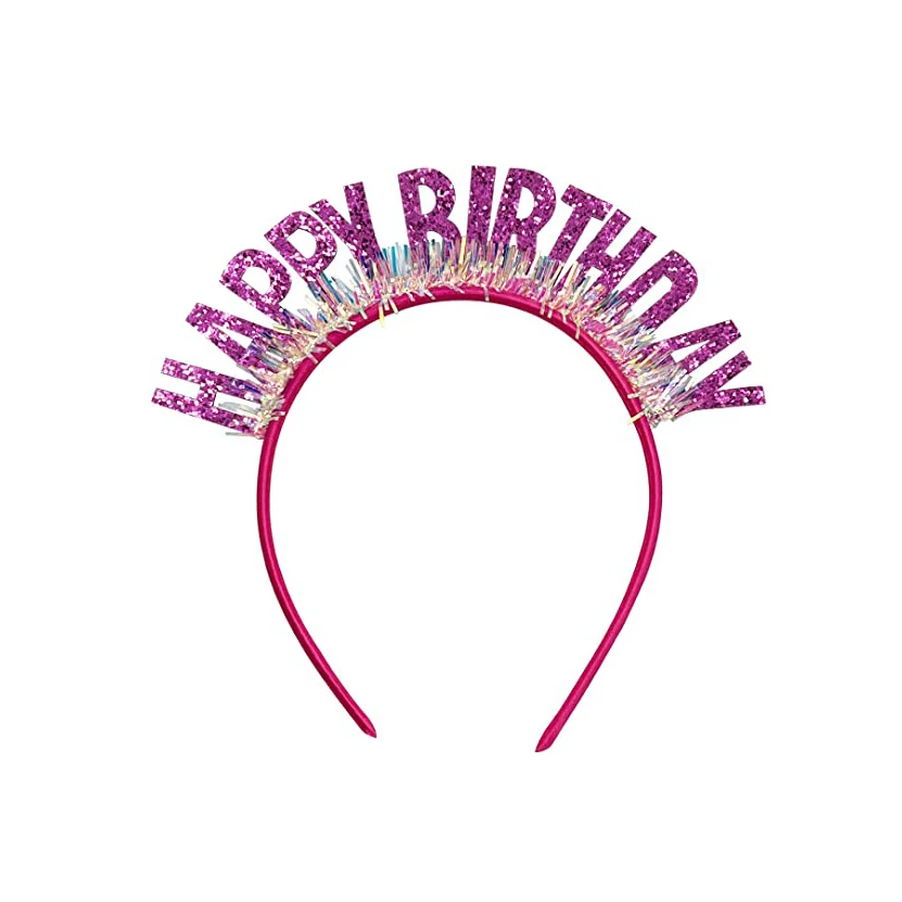 

Girls Women Happy Birthday Headband Tiara Crown for Children Adults Birthday Party Decorations