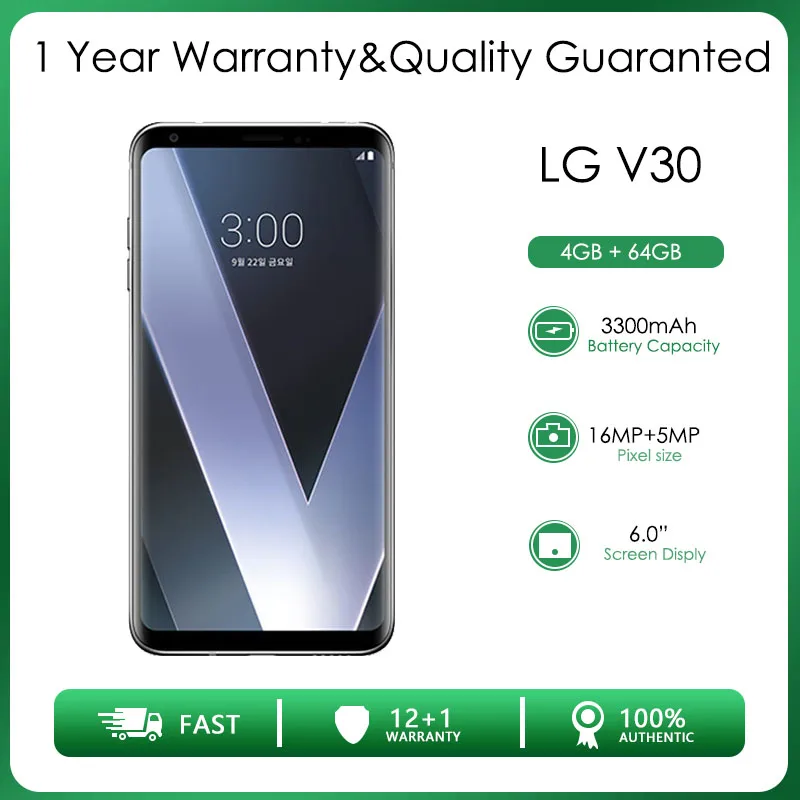 Оригинальный Восстановленный разблокированный телефон LG V30 VS996 4 + 64 ГБ 6 0 дюйма Wi-Fi