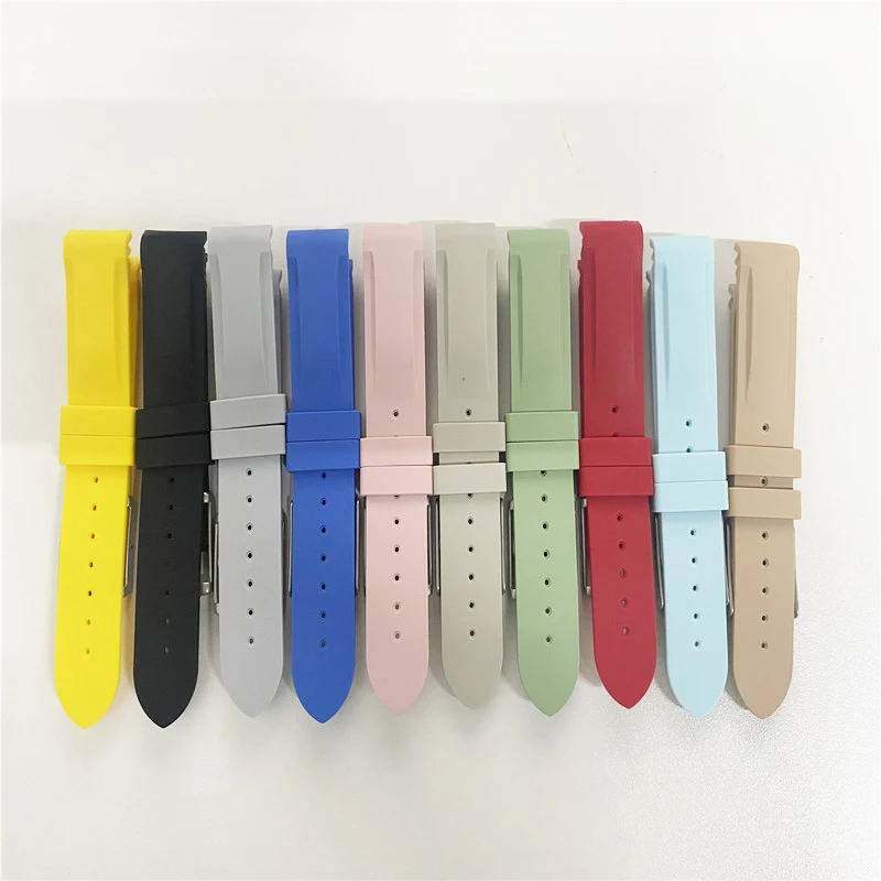 20mm Curved Interface Rubber Strap Compatible with Omega X S-watch Joint MoonSwatch Men Women Waterproof Sports Watch Accessorie