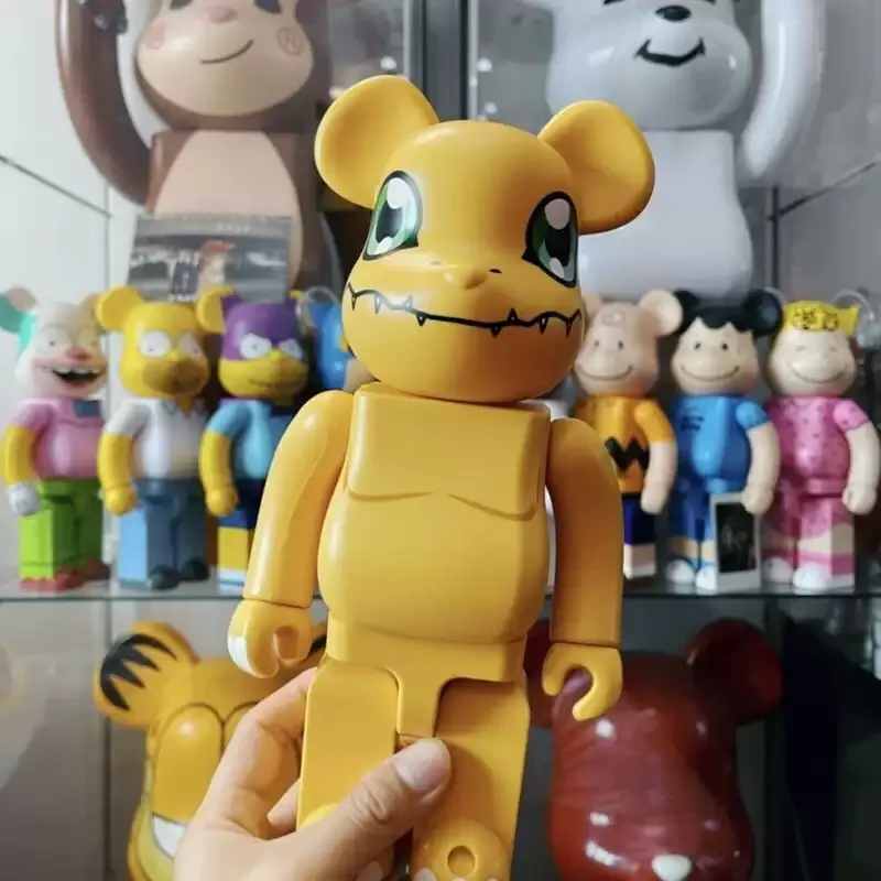 

Bearbrick Be @ rbricklys строительные блоки медведь Азиатский старинный зверь 400% мультфильм цифровой желтый динозавр кавайная кукла