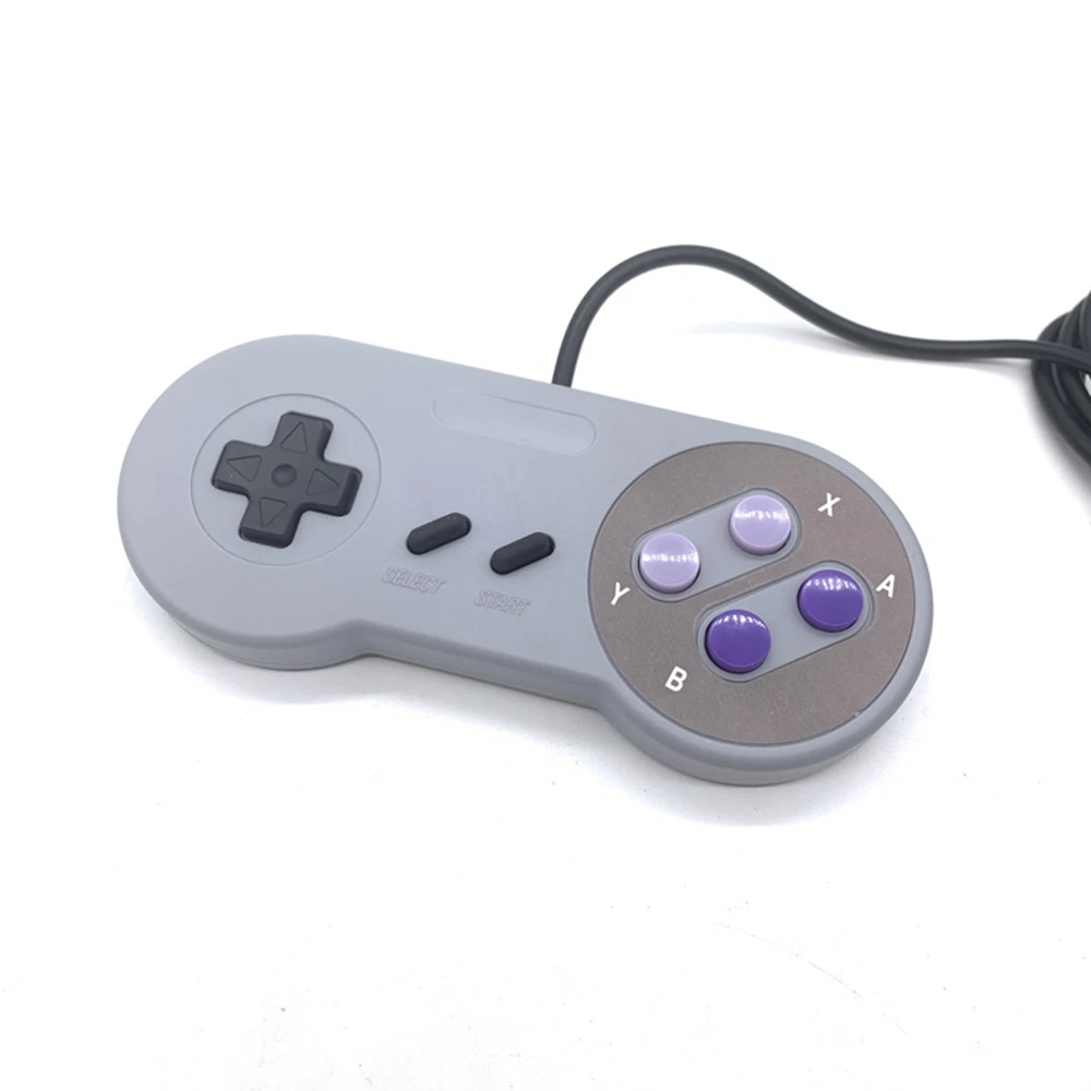 Высококачественный геймпад для видеоигровой консоли SNES SFC 16 бит серого цвета с контроллерами для Super Nintendo.