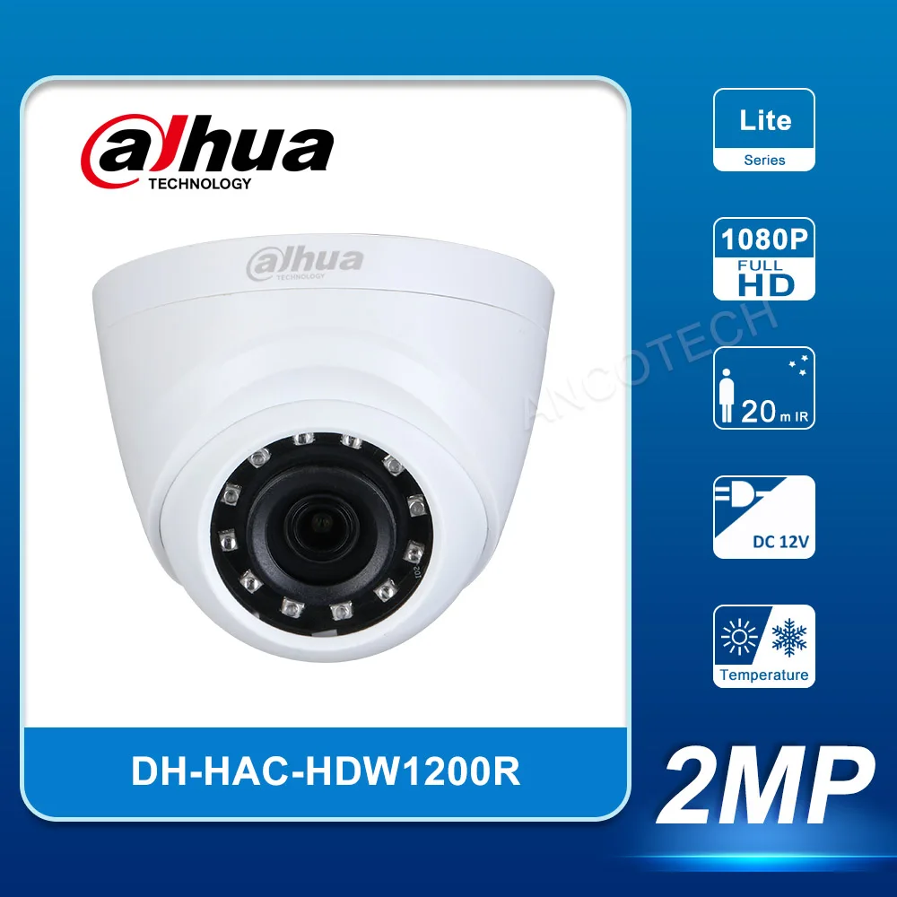 

Dahua HAC-HDW1200R 2MP HDCVI IR Eyeball Camera Smart IR 20M 1080P Indoor Digital Camera