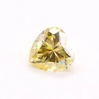 1 3 carat heart cut lemon color vvs1 moissanite loose stones pass diamond test lab moissanite lose gemstones for diy jewelry