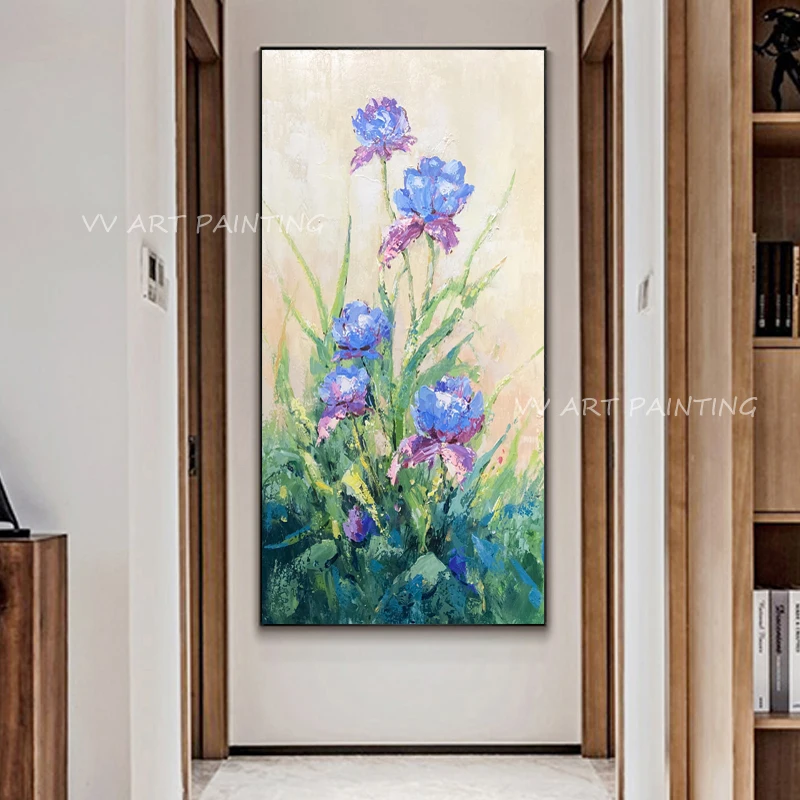 Новый дизайн красочная картина маслом с цветами Абстрактная Картина на холсте