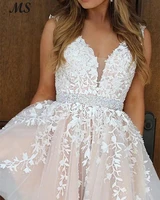 ms ball gown prom dresses white lace sweetheart appliques backless short evening party gowns for birthday vestido de festa women