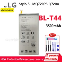 100 original 3500mah bl t44 new battery for lg stylo 5 lmq720ps q720a phone batteries with toolstracking number