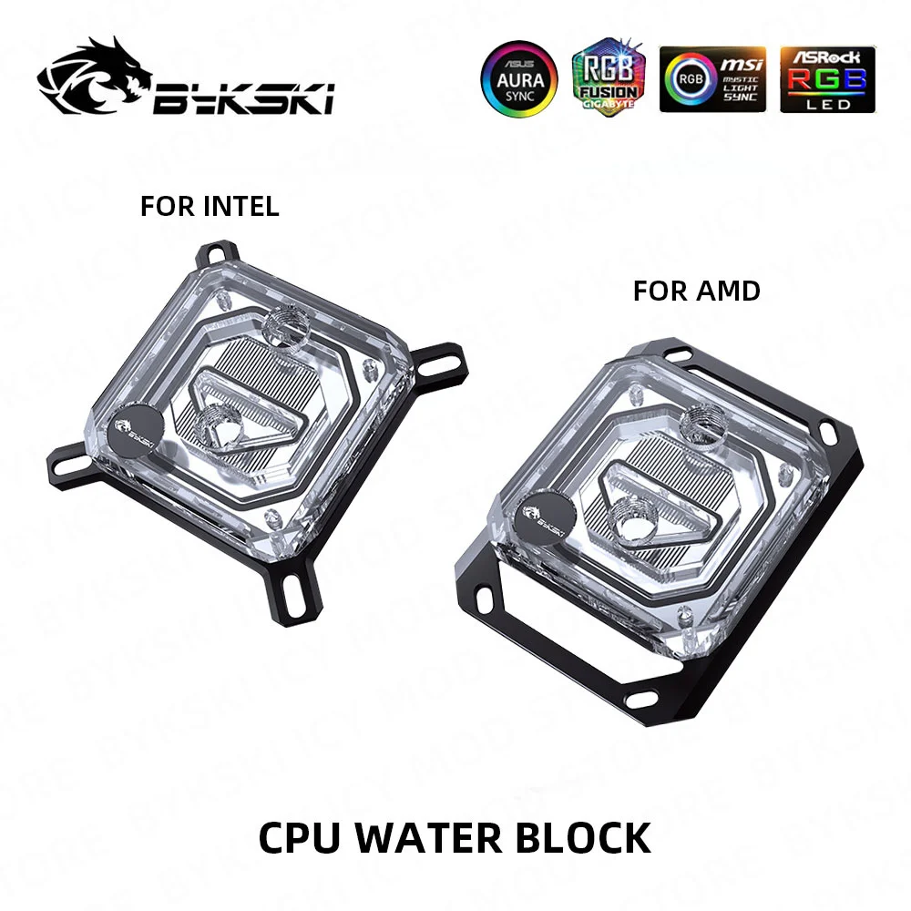 Водяной кулер для ЦП Bykski комплект радиатора 240 мм ШИМ-насос жидкостный блок LGA1700