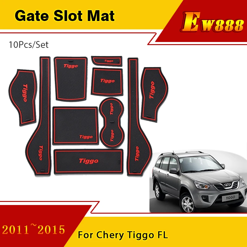 

Door Groove Mat for Chery Tiggo FL T11 2011~2015 Anti-Slip Rubber Mats Cup Cushion Facelift 2012 2013 2014 Accessories Stickers