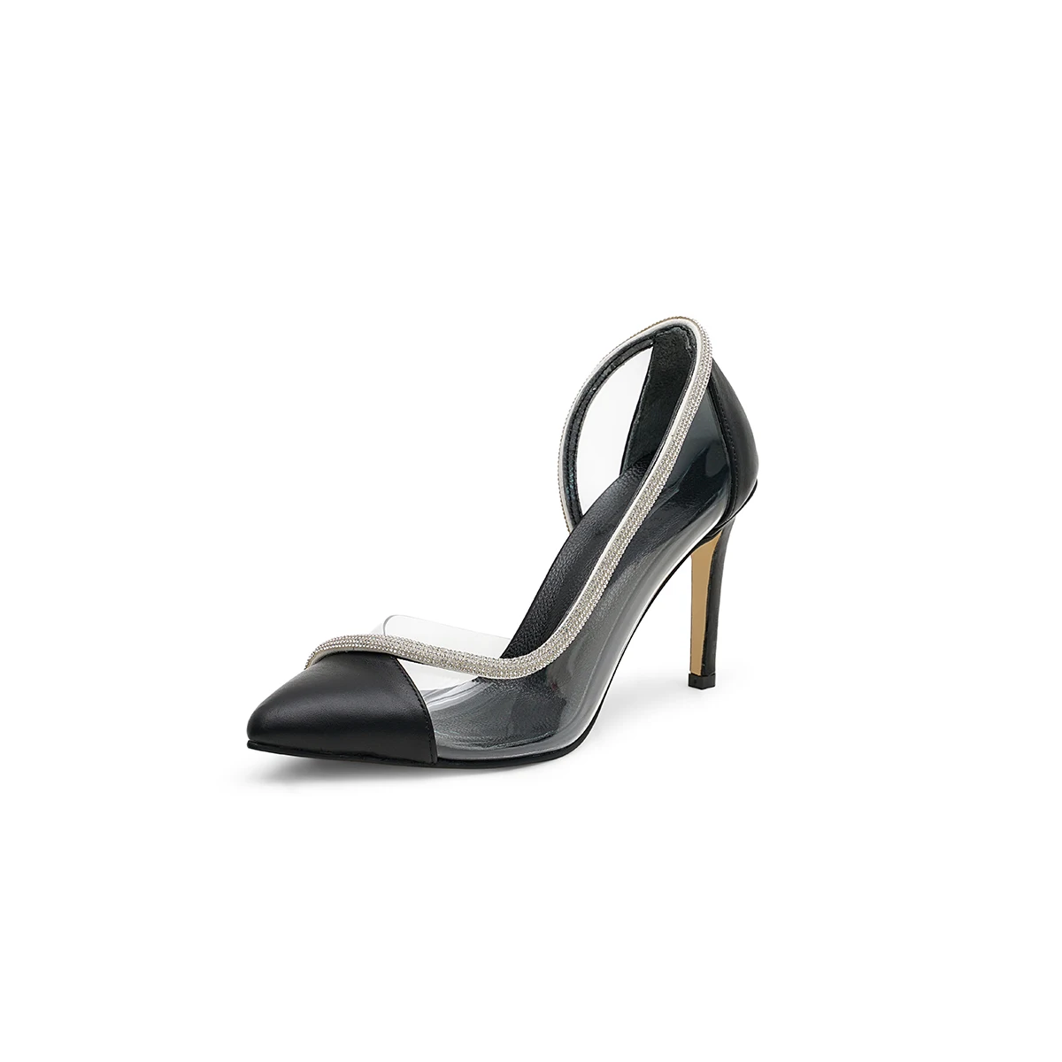 

Mio Gusto Brand ANASTASIA, Black Gold White Silver Color, 8Cm Heel, Premium Quality, party Dress Women Pumps Stiletto Shoes
