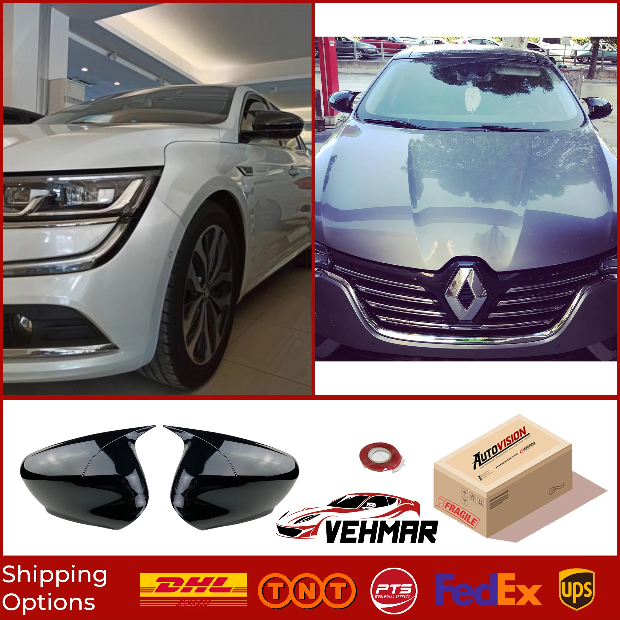 

Модель Bat зеркальный чехол Renault Для Talisman 2015 2016 2017 2018 2019 2020 аксессуар яркий черный чехол с Бэтменом летучая мышь защитные чехлы