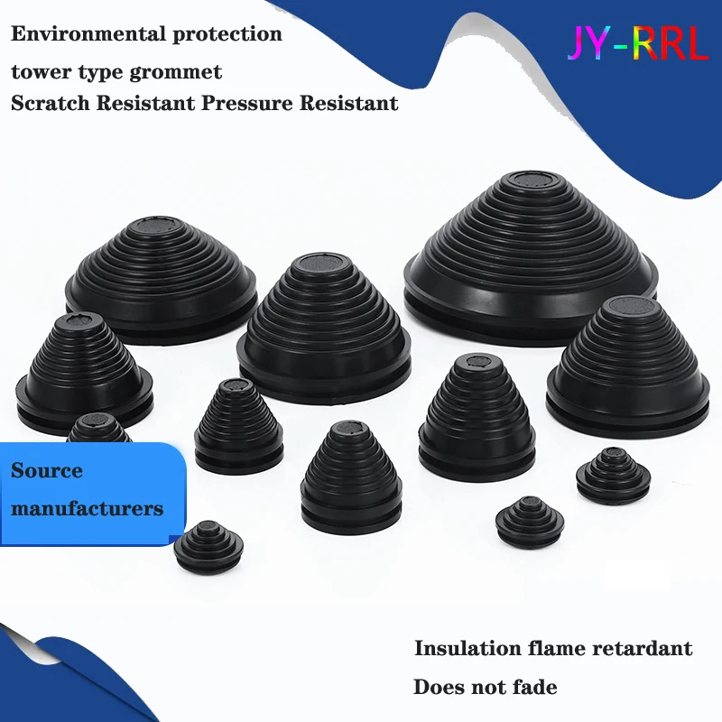 

Tower Protection Coil Pagoda Rubber Ring Seal Ring Tapered Thread Power Distribution Cabinet Dust-Proof Outlet Protective Sleeve