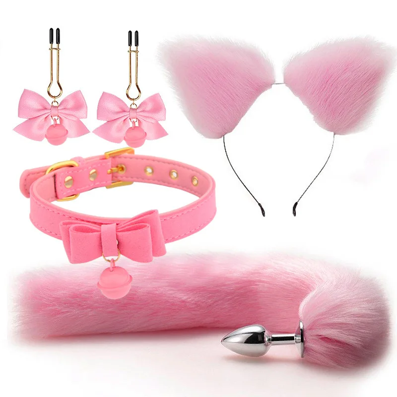 Рождественский Хэллоуин костюм с хвостом лисы 4 комплекта головные уборы ролевые