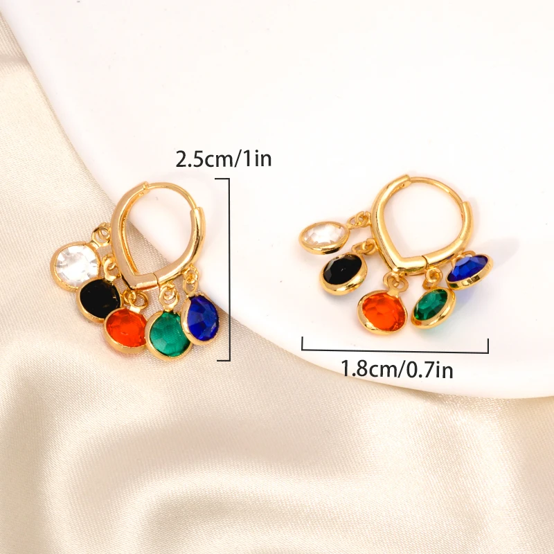 Женские разноцветные Серьги-капельки ZEADear 18K в стиле бохо (art.: 3920bd258ffb6) - 3920bd258ffb6