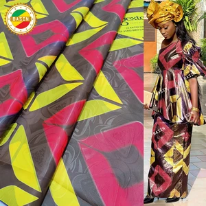 Original Printed Basin Riche Fabric For Gambia African Men Or Women Party Clothing Basin Riche Brocade Top Quality Sewing Laces