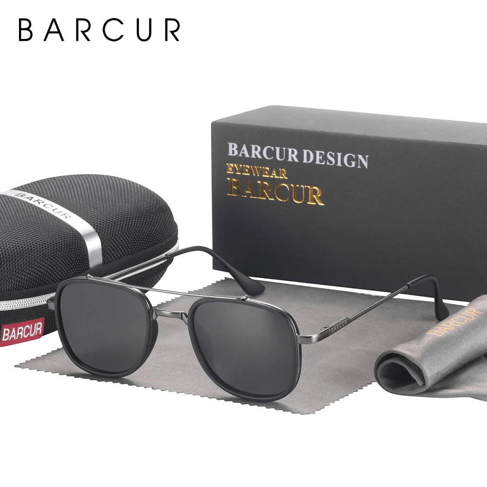 

BARCUR Polarized Square Sunglasses for Women Driving Retre Classic Sun Glasses for Men Eyewear Accessory Oculos Gafas De Sol