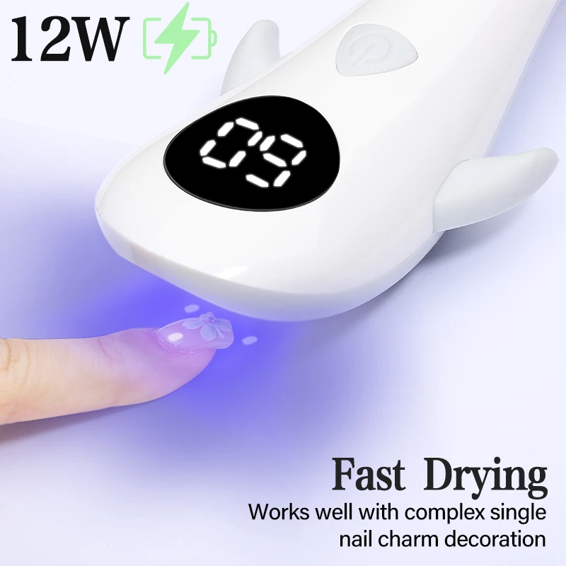 

Nail Dryers Handheld UV LED Nail Lamp Rechargeable Infrared Sensor Small Portable Single Finger Curing Lamp Manicure Machine