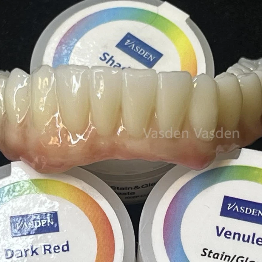 Фото Vasden Stain Glaze Paste Gum Color Cream Pink Red Yellow Color Dental Stain Paste 4 г Stain Paste & Liquid 20 мл №1