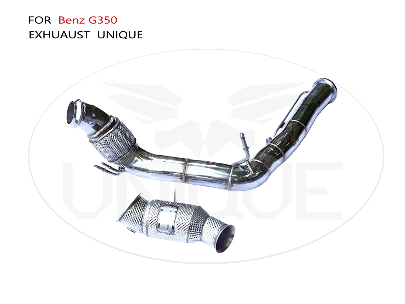 

UNIQUE Exhaust Manifold Downpipe for Benz A200 A250 CLA200 G350 Accessories With Catalytic Converter Header Without Cat Pipe