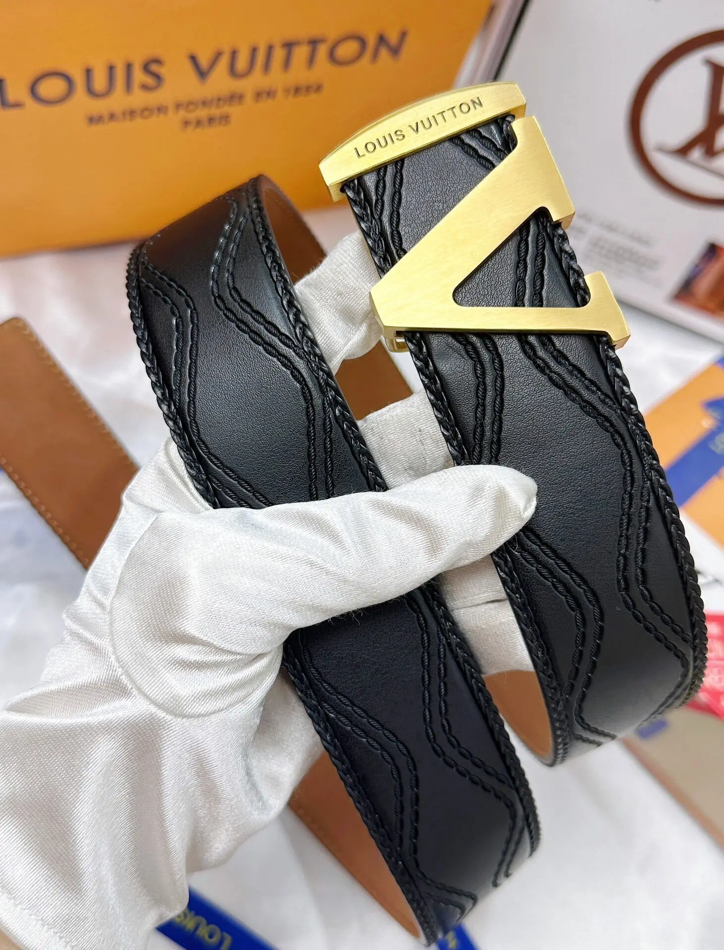 ИмИтацИя 1: 1 Пояс Louis Vuitton: 100% ВысококачестВенная Коровья Кожа Гарантирует Кожа.