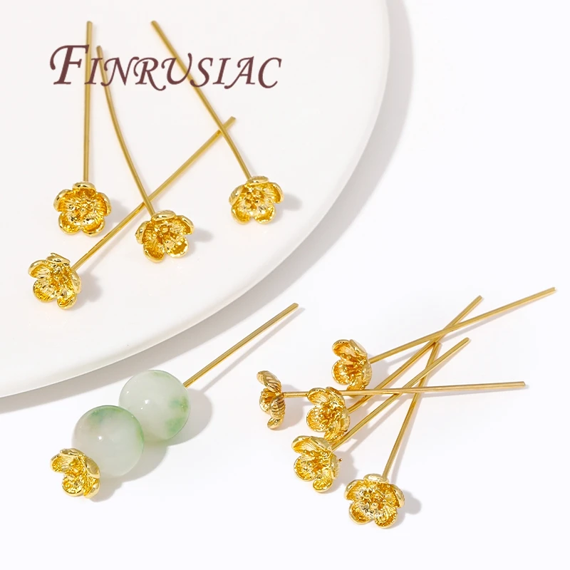 Латунные булавки для бижутерии 5-10 шт