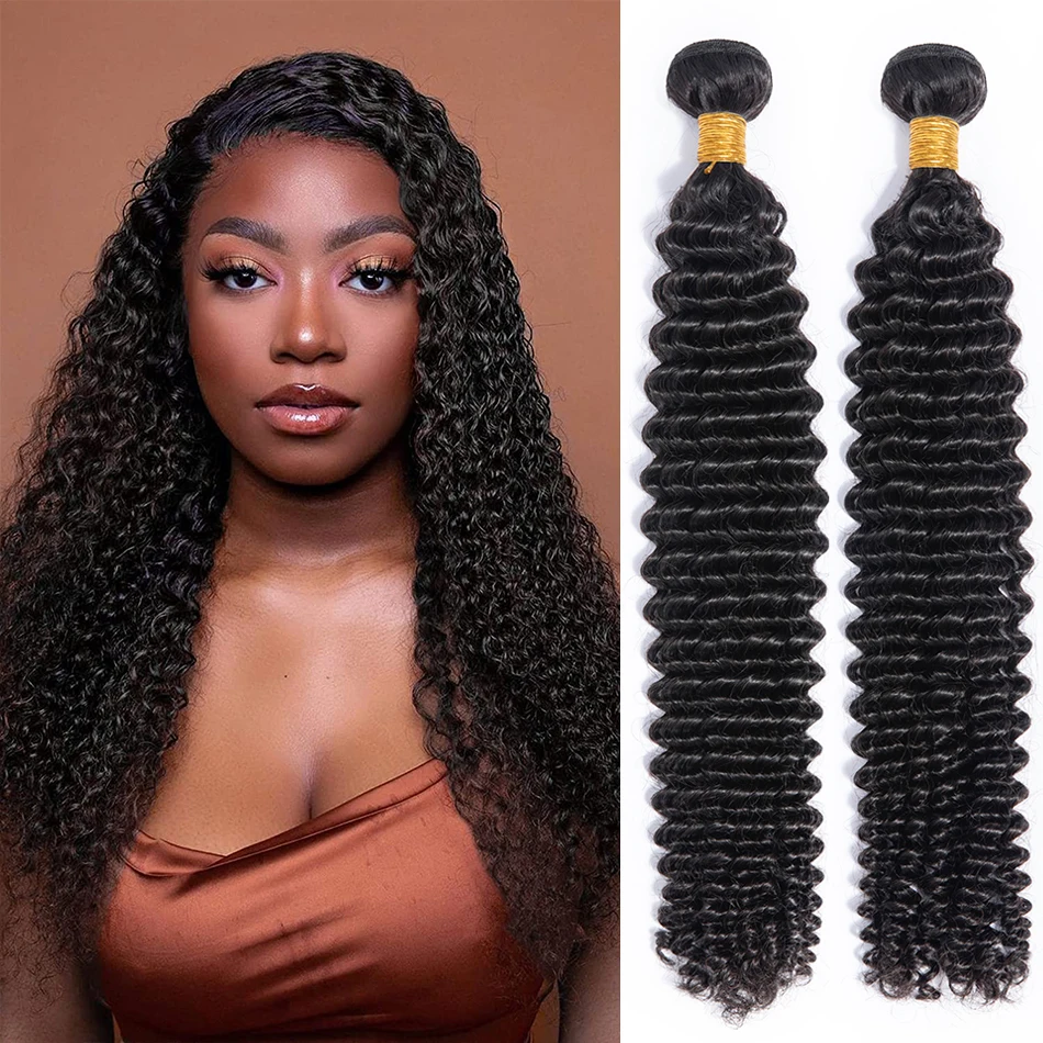 

Peruvian 10A Kinky Curly Bundles Unprocessed 2/3/4 PCS Human Hair Weave Bundles Extensions No Tangle Deep Wave Curly Hair Remy