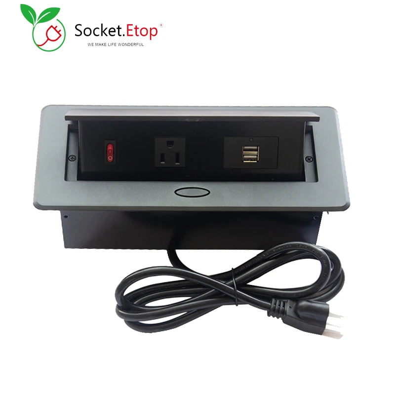 Штепсельная вилка США демпфирующая медленная Выдвижная настольная