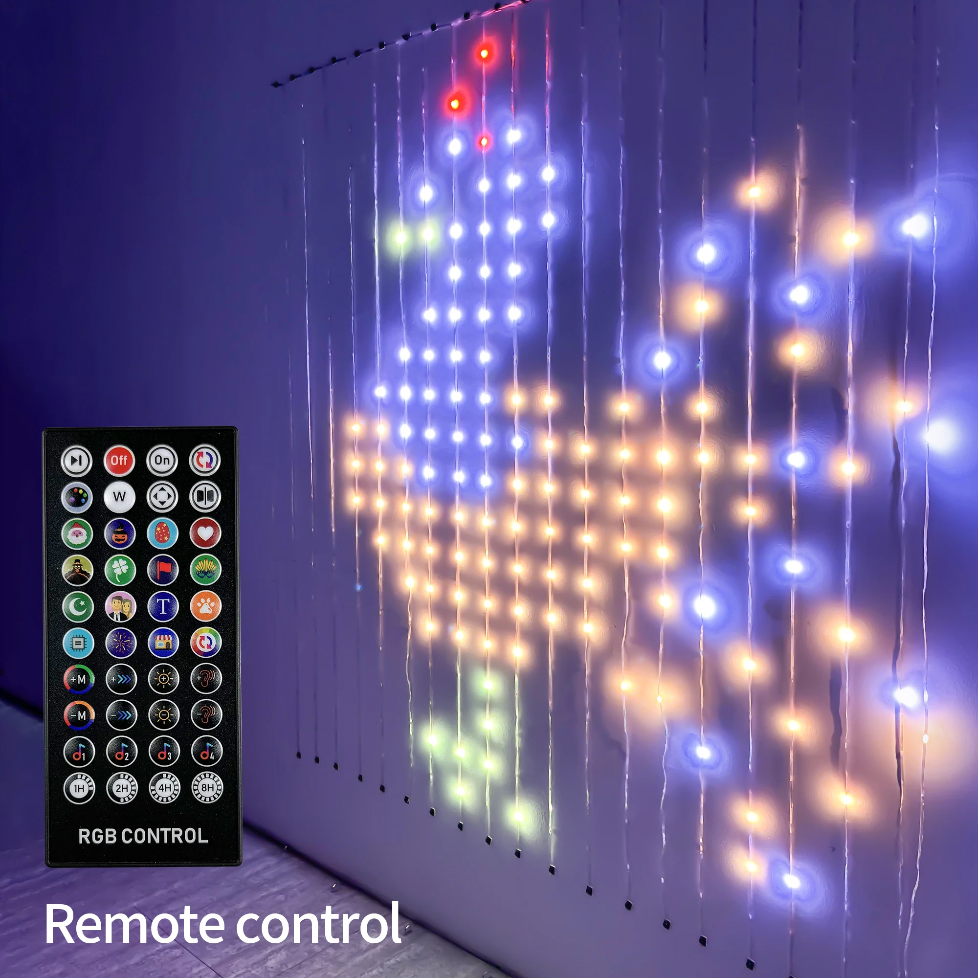 Smart Led Curtain Light RGB Fairy Garland 400 LED String light Bluetooth APP Control for Bedroom Wedding Christmas Decoration