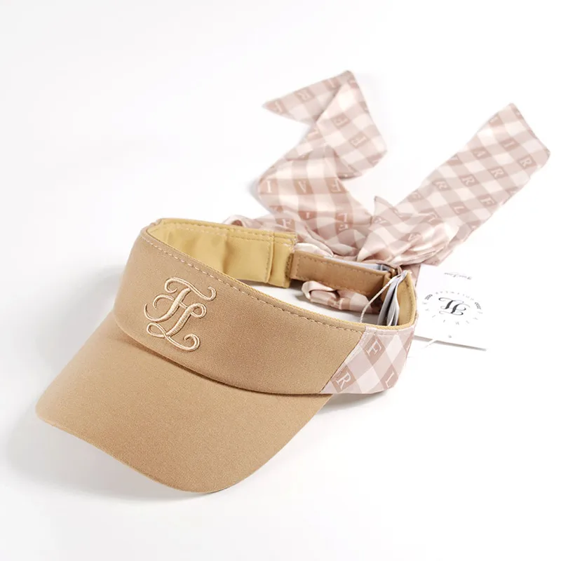 Autumn and winter golf empty top sun hat bow hat female sports cap