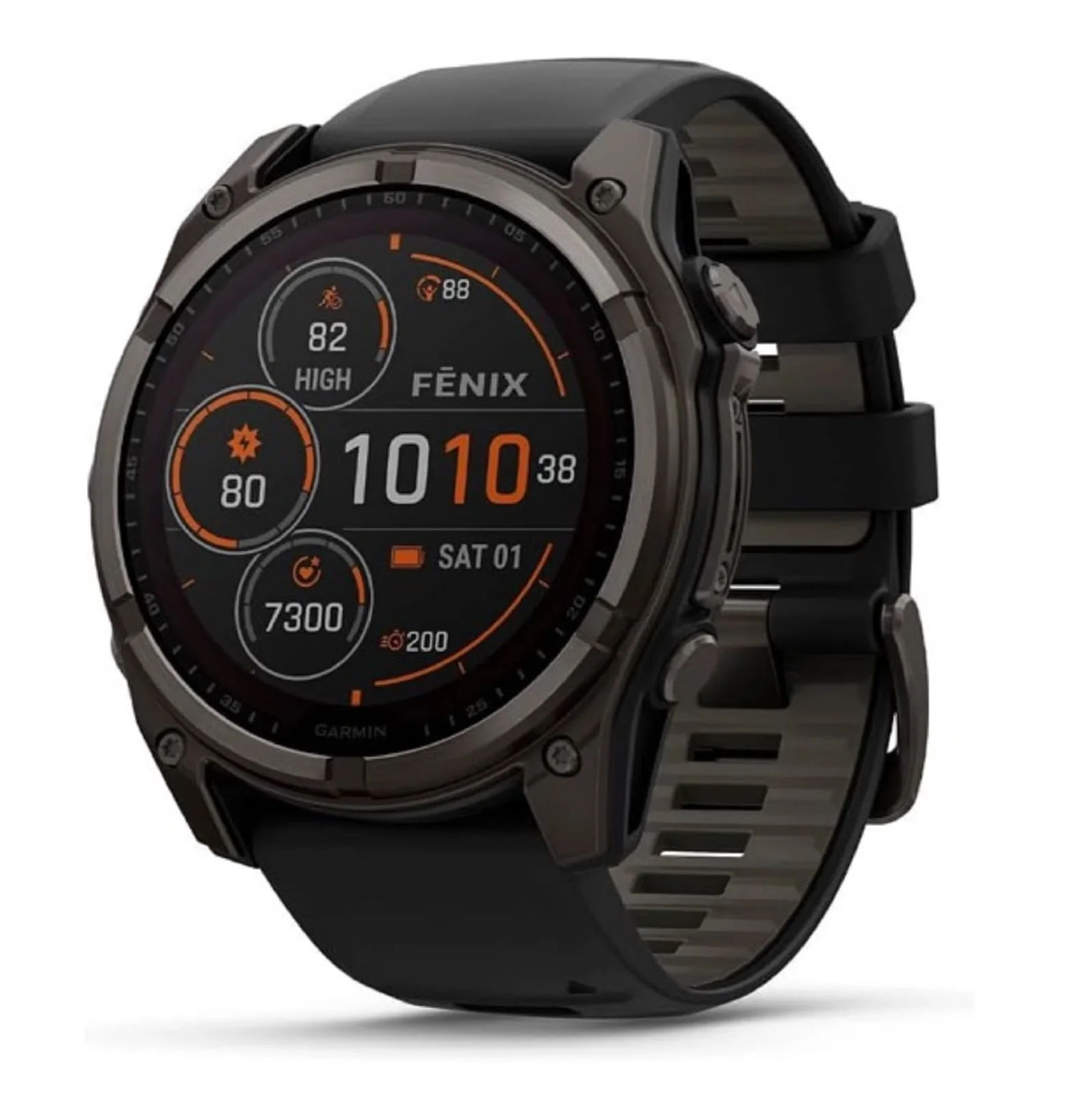 Умные часы Garmin fēnix 8 - 51 мм с солнечной батареей сапфировым покрытием Premium Multisport GPS