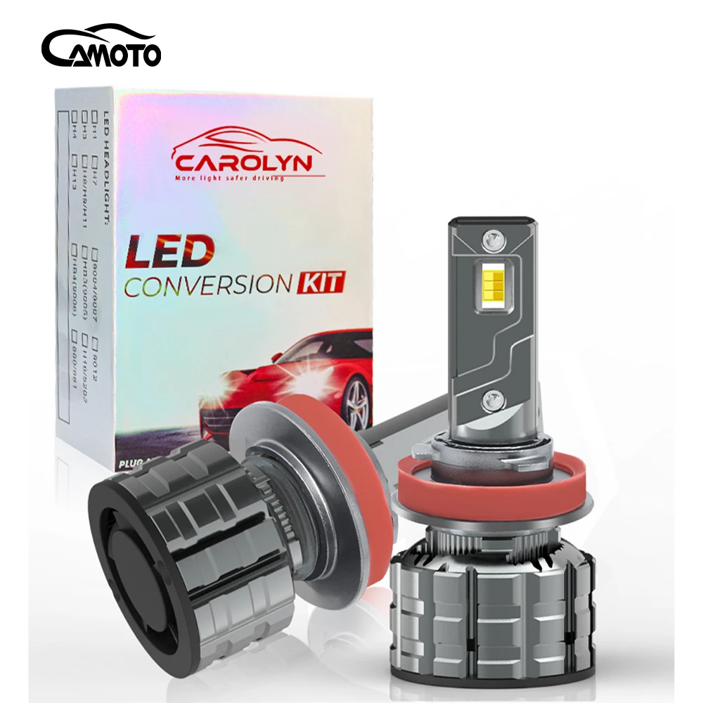 

CAMOTO 3 Color Changing H4 LED H7 Car Headlights Fog Lights 3000K 4500K 6500K Flash 140W Auto Lamps H1 H3 H9 9005 9006 9007 H13