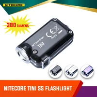 nitecore tini ss 380 lumens usb c rechargeable mini stainless steel keychain flashlight cree xp g2 s3 led
