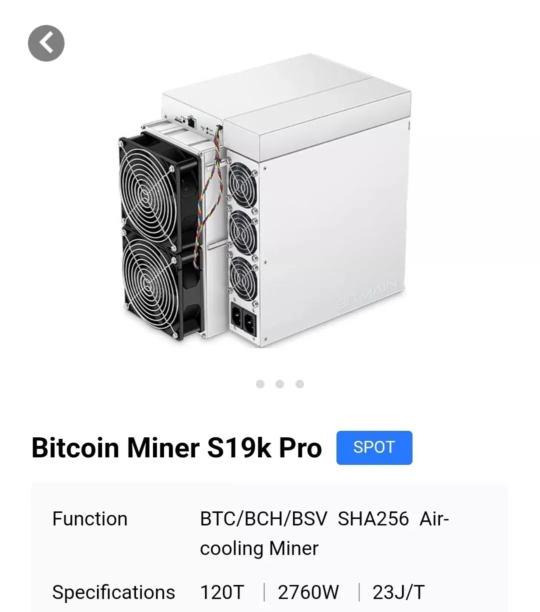 Купите 5 и получите 3 бесплатных Antminer S19k pro 120Th 2760 Вт Asic Miner Bitmain криптовалюты Майнер