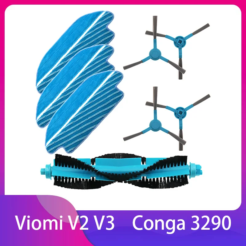 

For Xiaomi STYTJ02YM Viomi V2 PRO V3 SE Conga 3490 3690 Robot Vacuum Hepa Filter Main Side Brush Mop Rag Replacement For Cleaner