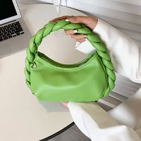 niche design pu woven womens 2022 new high end sense ins solid color messenger bag fashion shoulder messenger handbag