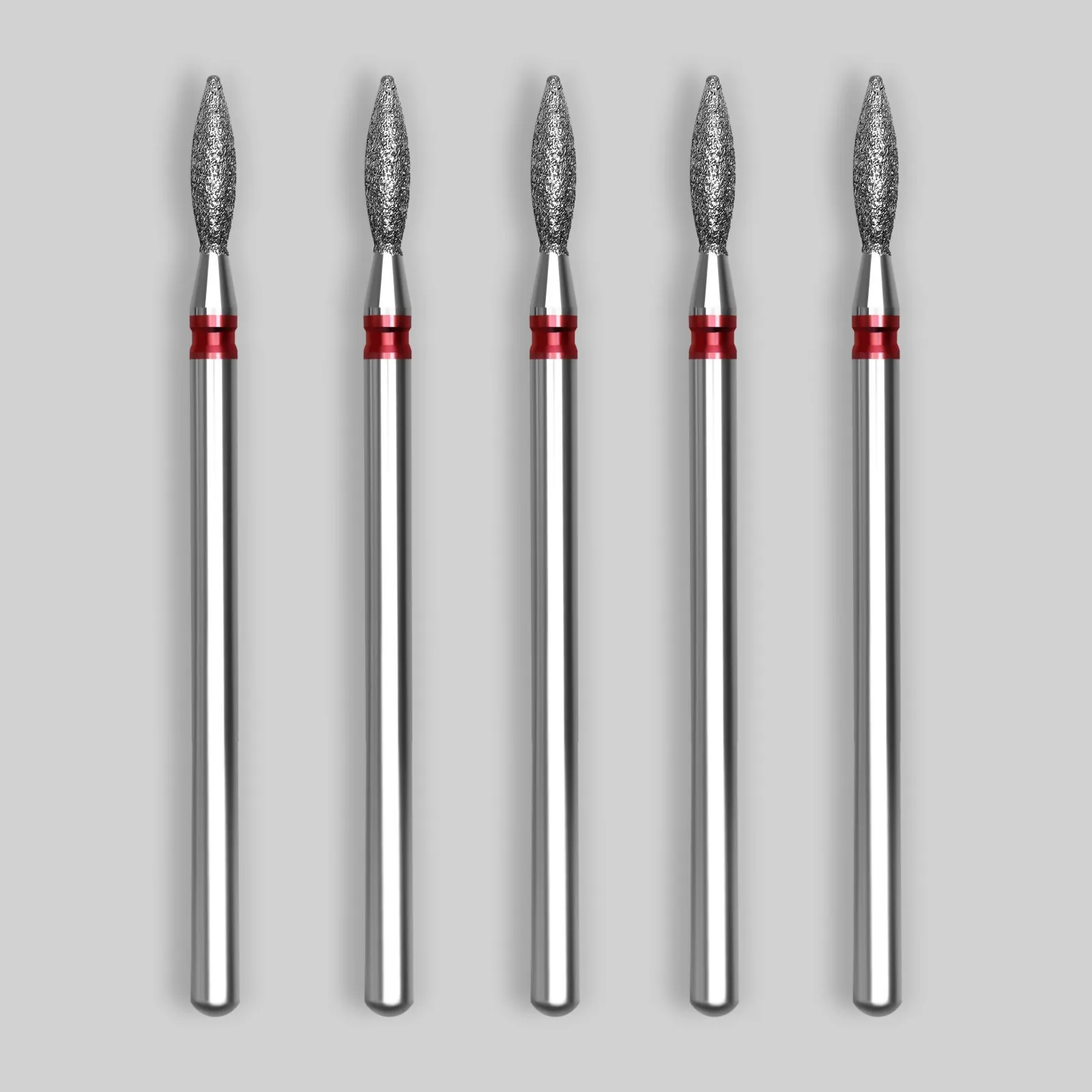 Фрезы алмазные для маникюра Пламя мелкая зернистость d 2 5 × 8 мм шт