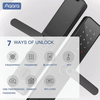 Aqara N100 N200 Smart Door Lock Fingerprint Lock Fit For Bluetooth Password NFC Unlock Work With Mihome Apple HomeKit Smart Home