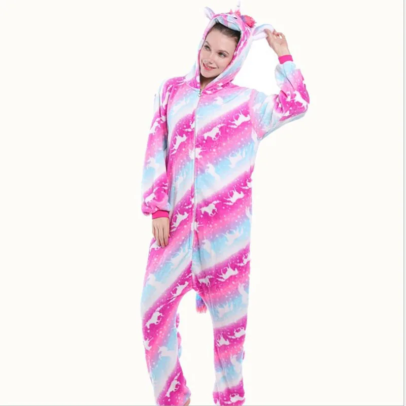 Family Kigurumi Pajamas Pink Dinosaur Animal Onesie Cosplay Costume Pajamas For Kids and Adults With Slippers