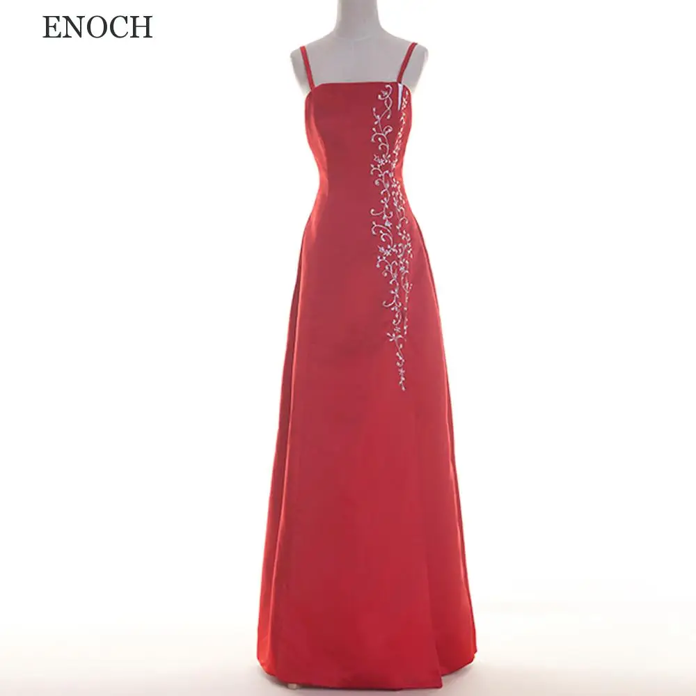 

ENOCH Square Collar Sleeveless Beading Evening Dresses Open Back Appliques A-Line Formal Gowns Custom Made Robes De Soirée New