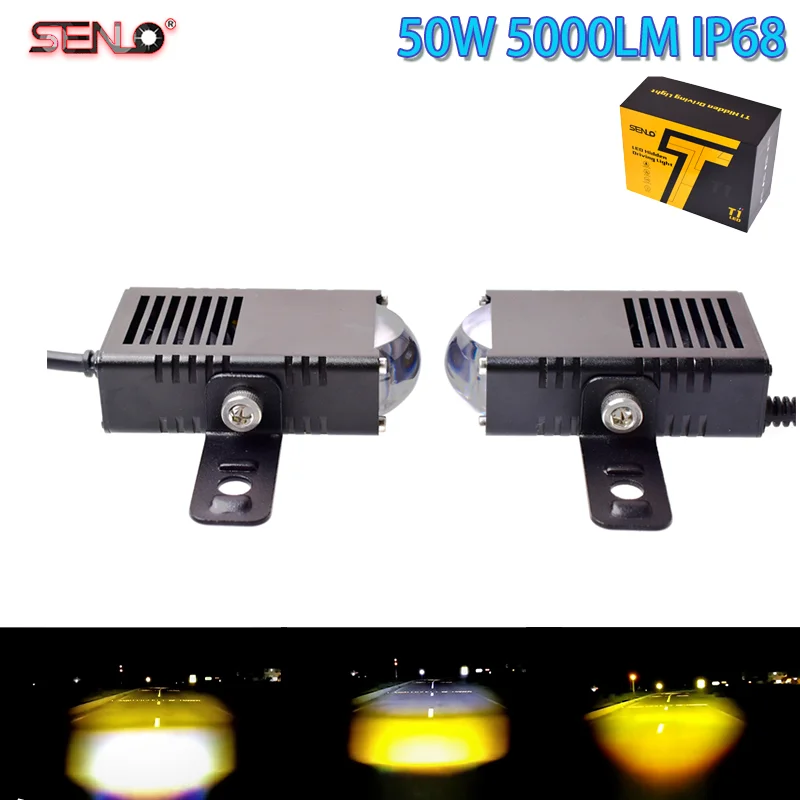 50 Вт вспомогательные светодиодные фары для мотоцикла мини-фара дальнего света