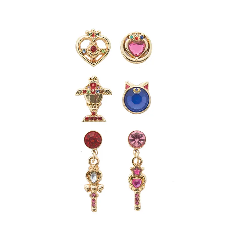 sailor moon Crystal Sailor Chibimoon Cosmic Heart Compact Rainbow Moon Chalice  Earrings collection Jewelry