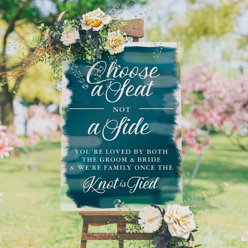 

Choose A Seat Ceremony Vinyl Decal Sticker Wedding Decor Custom Ceremony Wedding Signs Mirror Decor Seatting Family Art Mural