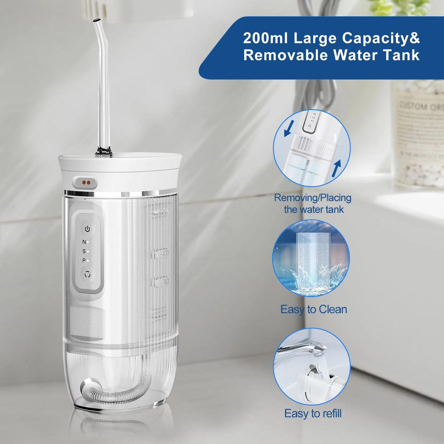 Видимый ирригатор для полости рта портативный инструмент чистки зубов зарядка