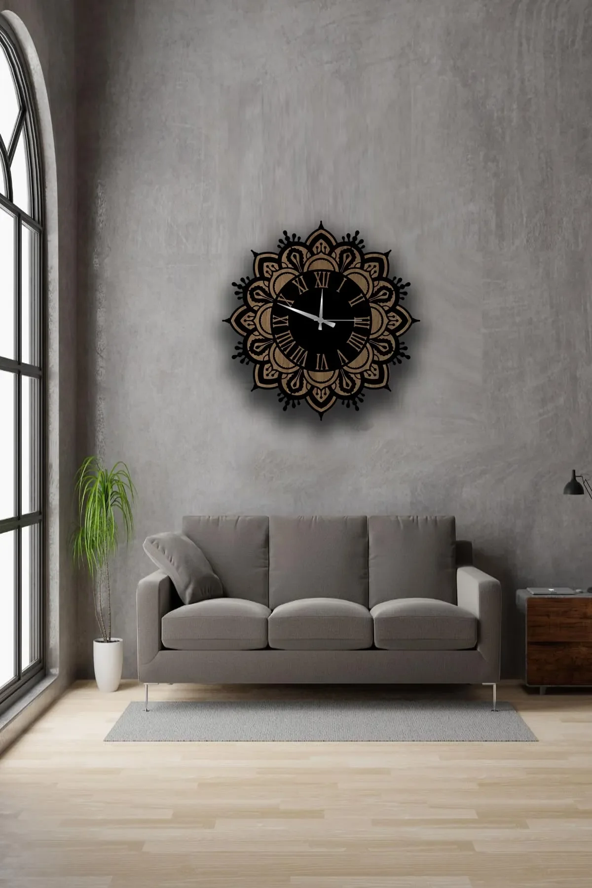 

Double Color Decorative Wooden Silent Mechanism Beautiful Flower Clock Wall Clock Modern Design Clock 50x50 cm Different Color Options