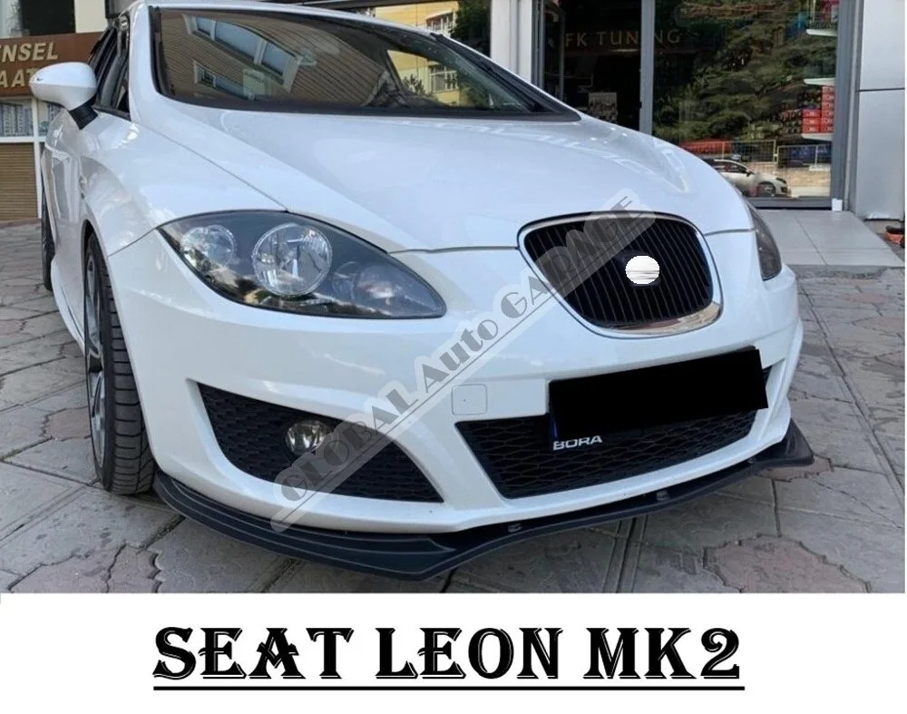 

For Seat Leon MK2 Front Bumper Attachment Lip 2005-2012 Piano Glossy Black Splitter Diffuser Universal Spoiler Bumper