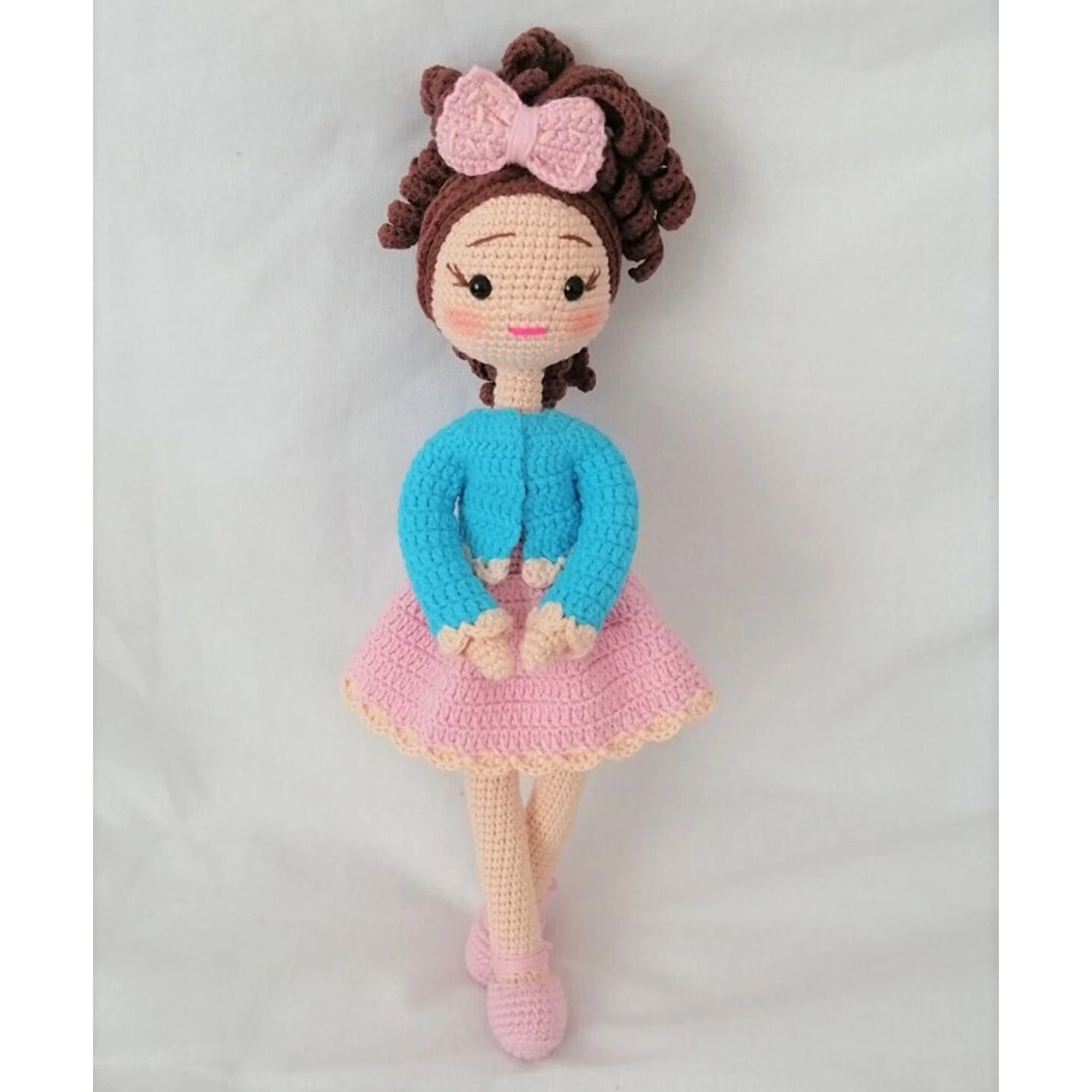 

Amigurumi Pink Coy Organic Toy Handmade Baby Doll Toys For Sale Sleeping Companion Sweet Dolly